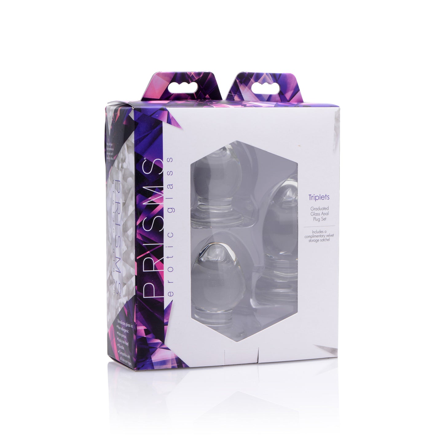 Triplets 3 Piece Glass Anal Plug Kit - UABDSM
