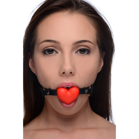 Heart Beat Silicone Heart Shaped Mouth Gag Heart Beat Silicone Heart Shaped Mouth Gag - UABDSM
