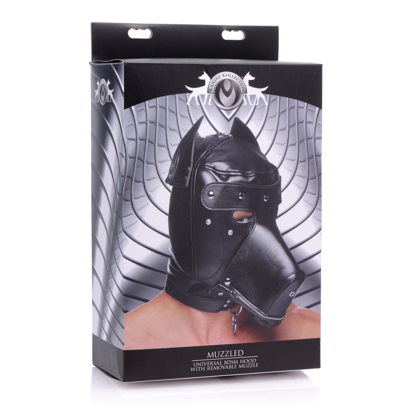 Muzzled Universal BDSM Hood with Removable Muzzle - UABDSM