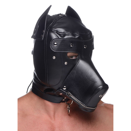 Muzzled Universal BDSM Hood with Removable Muzzle Muzzled Universal BDSM Hood with Removable Muzzle - UABDSM