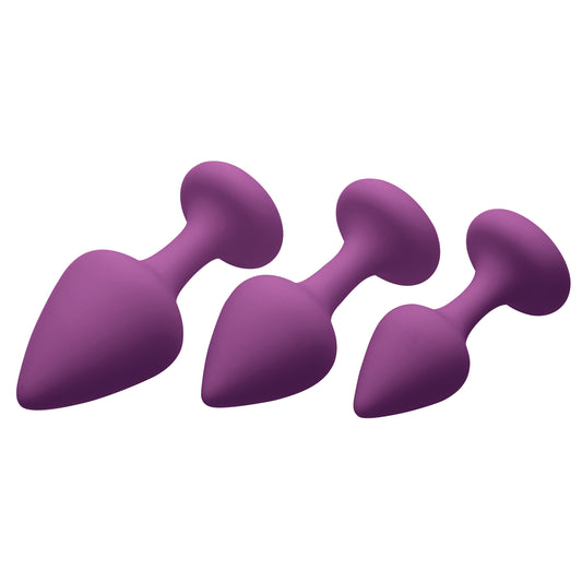 Purple Pleasures 3 Piece Silicone Anal Plugs Purple Pleasures 3 Piece Silicone Anal Plugs - UABDSM