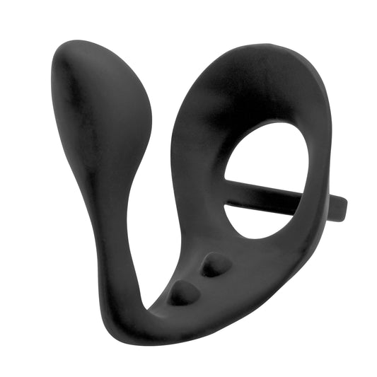 Excursion Silicone Triple Stim Anal Plug with Cock and Ball Ring - UABDSM