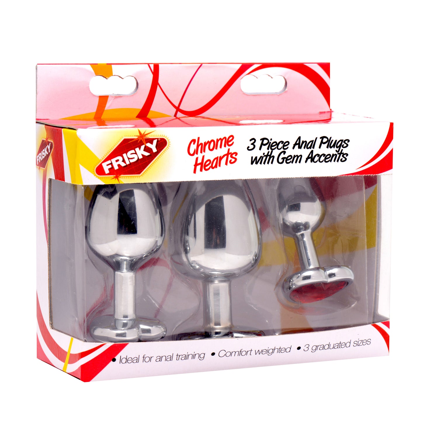 Chrome Hearts 3 Piece Anal Plugs with Gem Accents - UABDSM