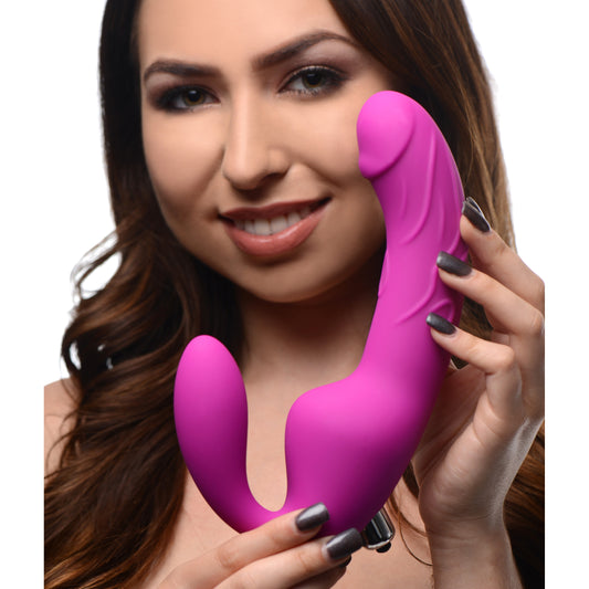Royal Rider Vibrating Silicone Strapless Strap On Dildo Royal Rider Vibrating Silicone Strapless Strap On Dildo - UABDSM