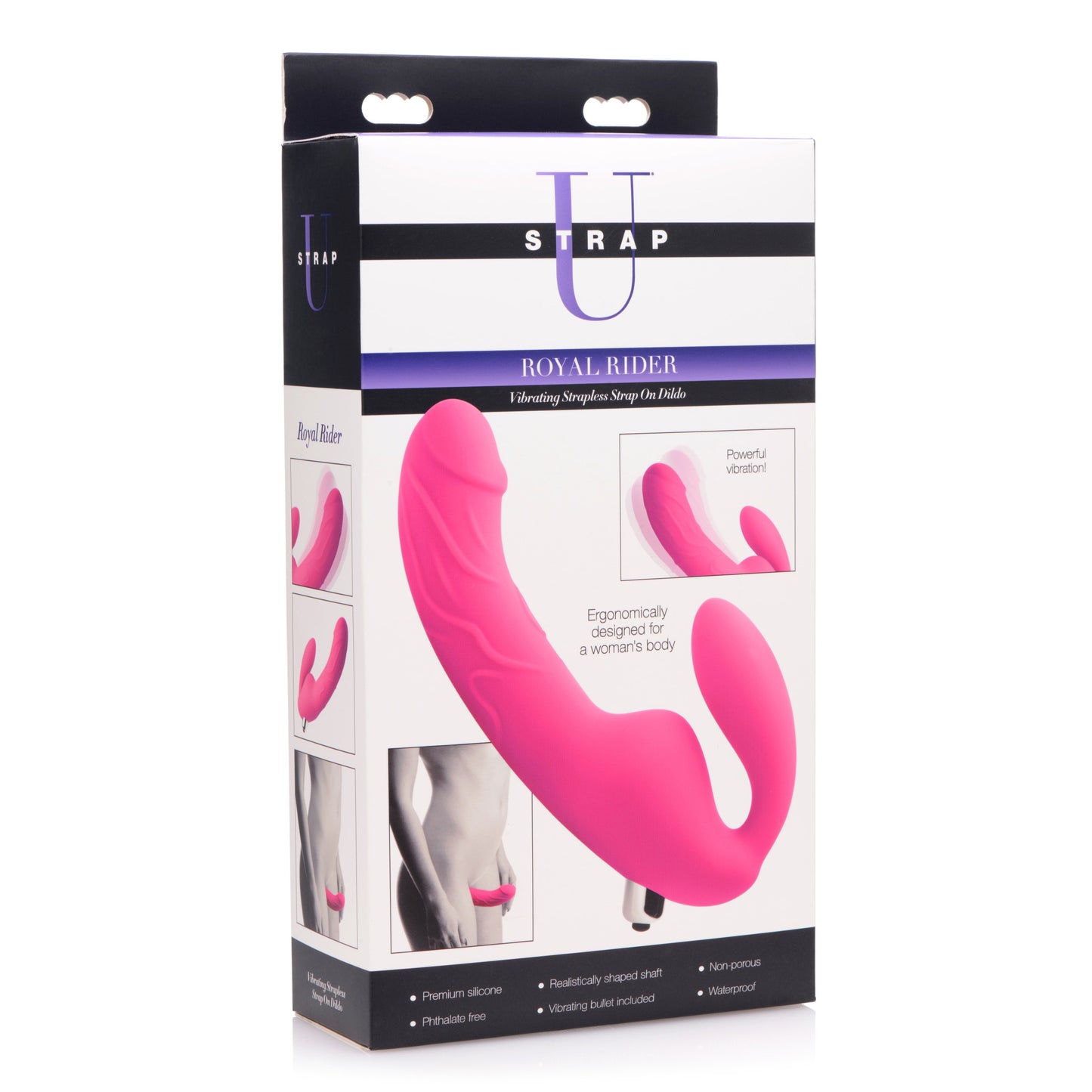 Royal Rider Vibrating Silicone Strapless Strap On Dildo - UABDSM