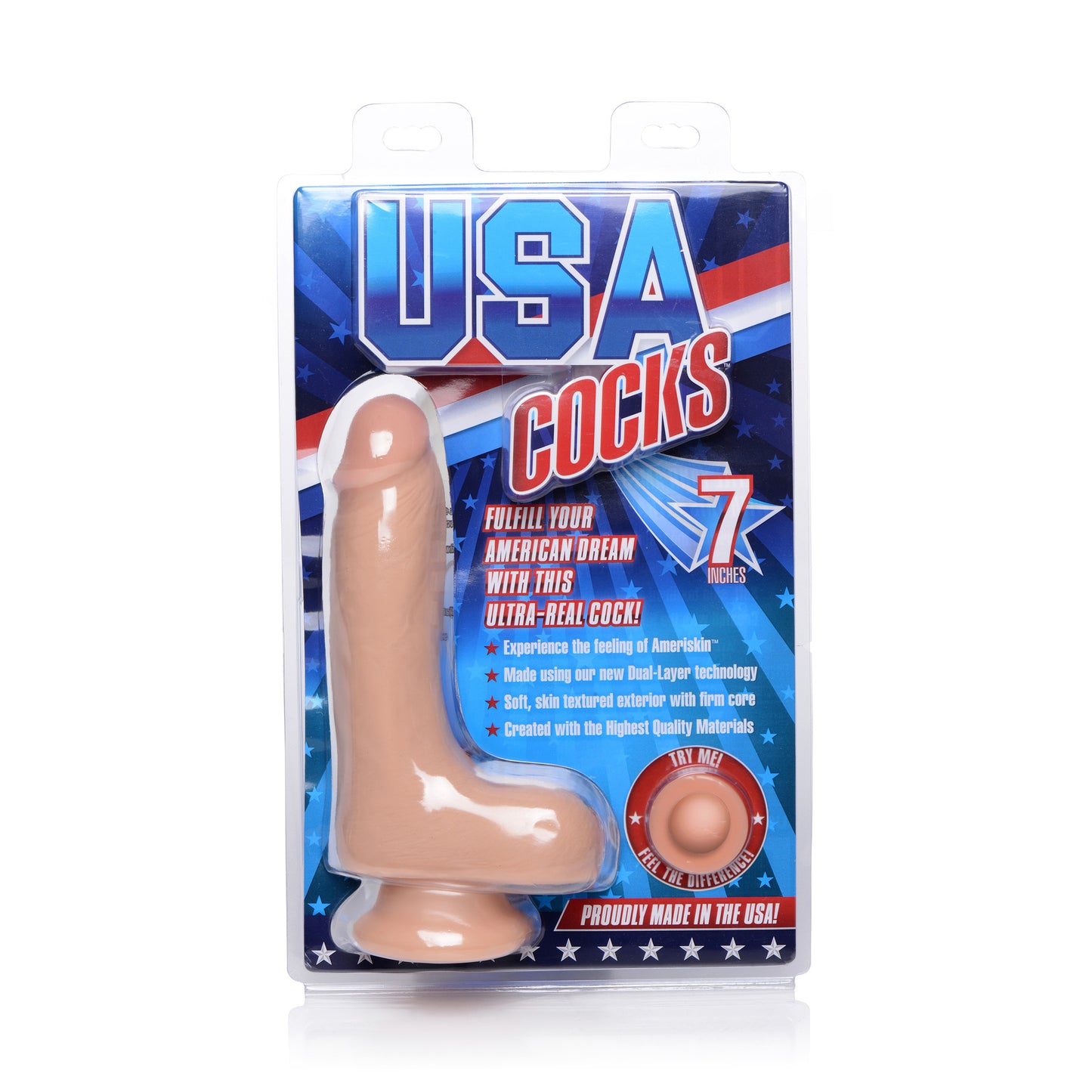 7 Inch Ultra Real Dual Layer Suction Cup Dildo - UABDSM
