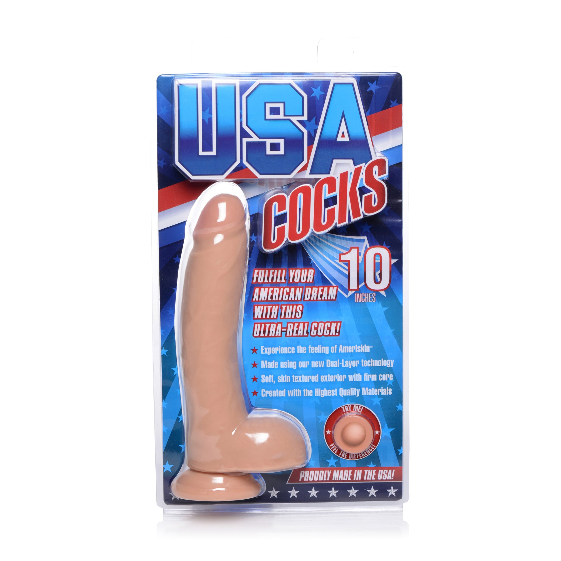 10 Inch Ultra Real Dual Layer Suction Cup Dildo - UABDSM