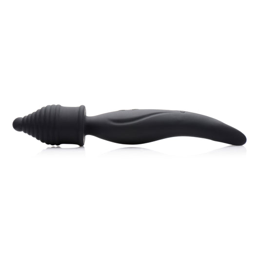 Dual Diva 2 in 1 Silicone Massager- Black - UABDSM