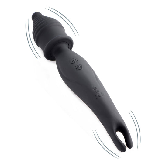 Dual Diva 2 in 1 Silicone Massager- Black Dual Diva 2 in 1 Silicone Massager- Black - UABDSM