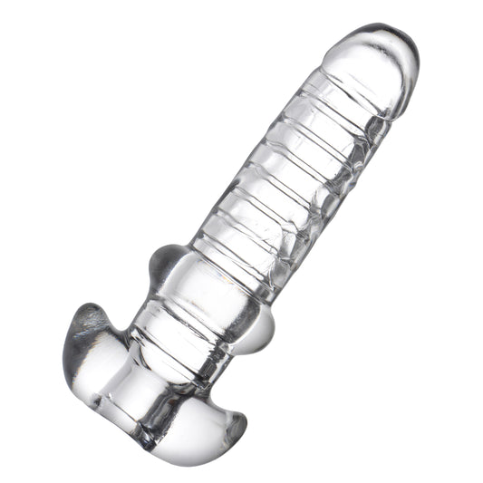 Tight Hole Clear Ribbed Penis Sheath Tight Hole Clear Ribbed Penis Sheath - UABDSM