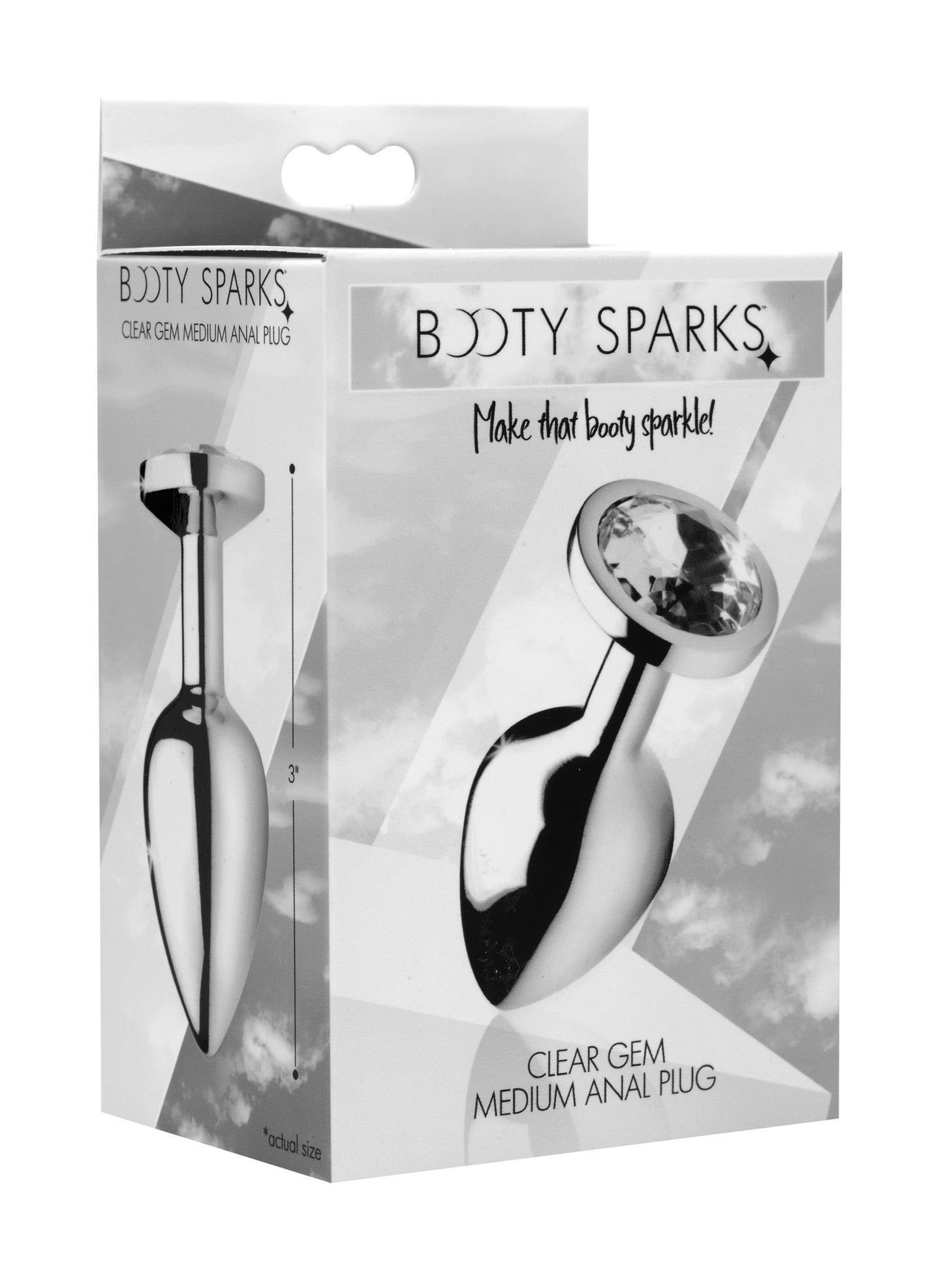 Clear Gem Anal Plug- Medium - UABDSM