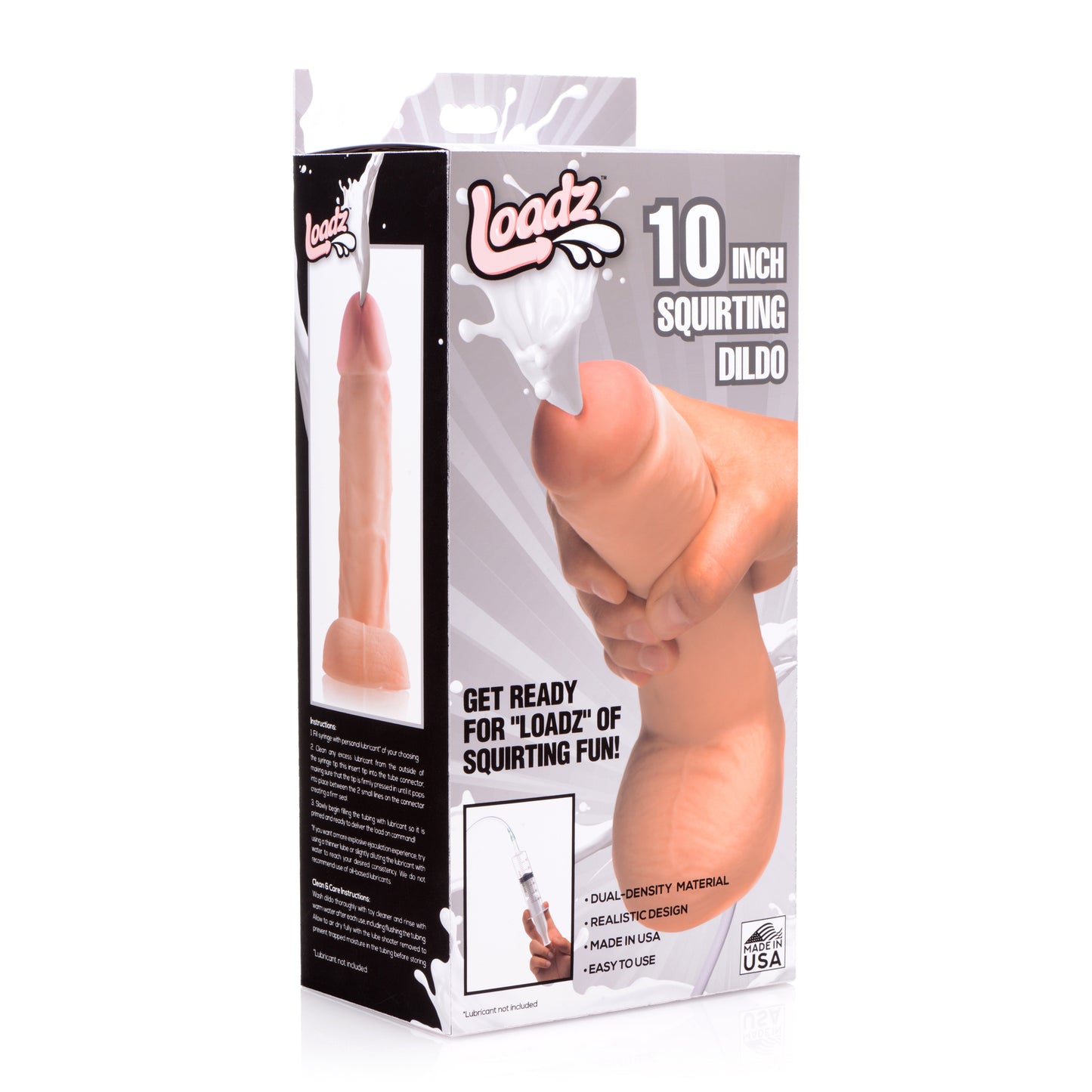 10 Inch Realistic Dual Density Squirting Dildo - UABDSM