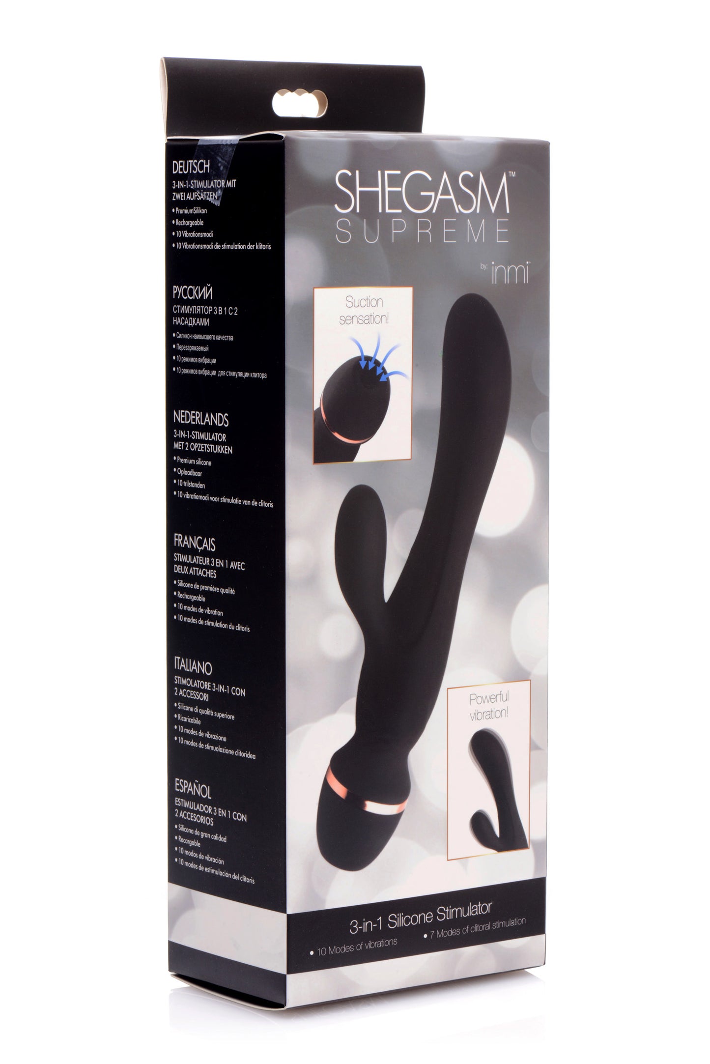 Shegasm Supreme 3 in 1 Silicone Suction Rabbit Vibe - UABDSM