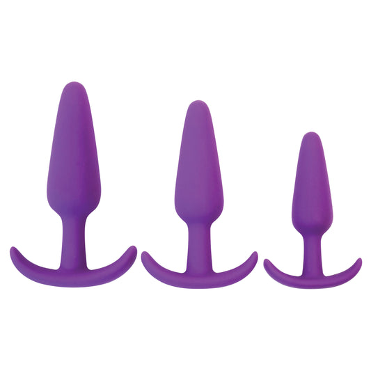 Rump Rockers 3 Piece Silicone Anal Plug Set - Purple Rump Rockers 3 Piece Silicone Anal Plug Set - Purple - UABDSM
