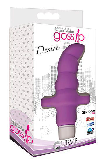 Desire Silicone Vibrating Anal Probe- Purple - UABDSM