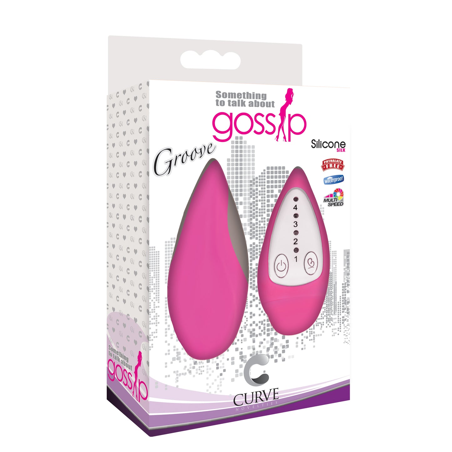 Groove Smooth Silicone Remote Vibe- Pink - UABDSM