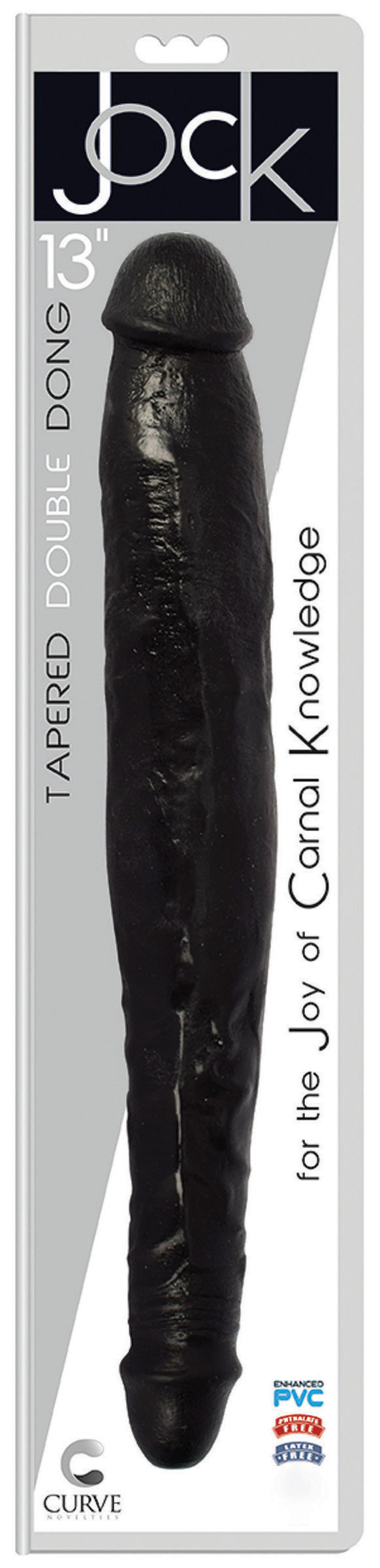 JOCK 13 Inch Tapered Double Dong Black - UABDSM