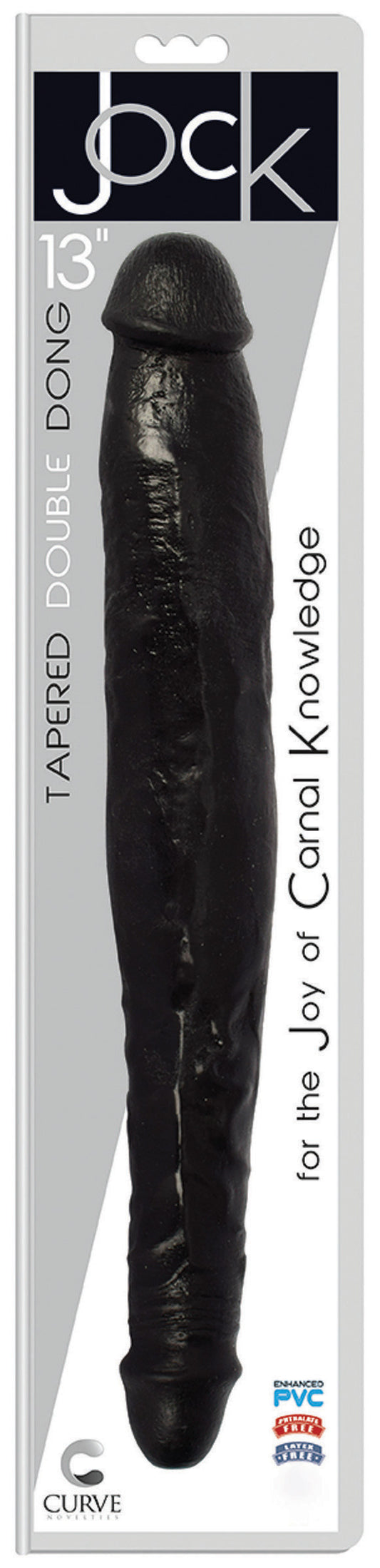 JOCK 13 Inch Tapered Double Dong Black - UABDSM