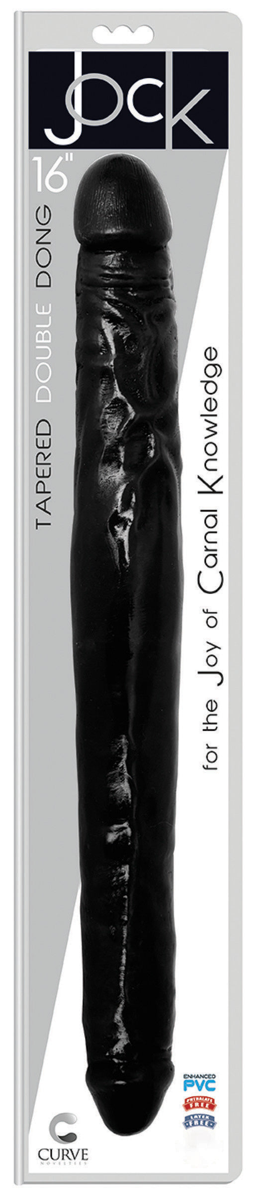 JOCK 16 Inch Tapered Double Dong Black - UABDSM