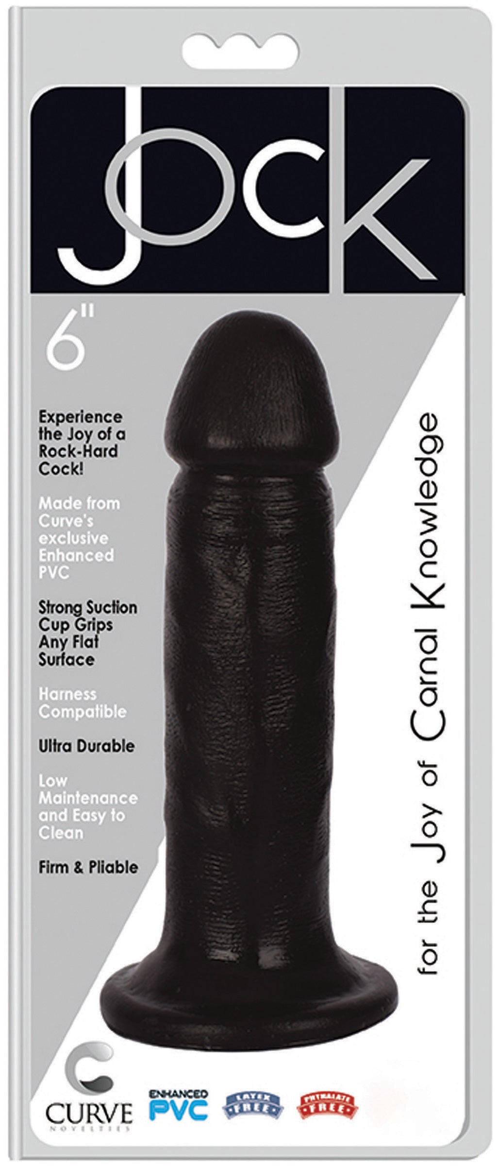 JOCK 6 Inch Dong Black - UABDSM