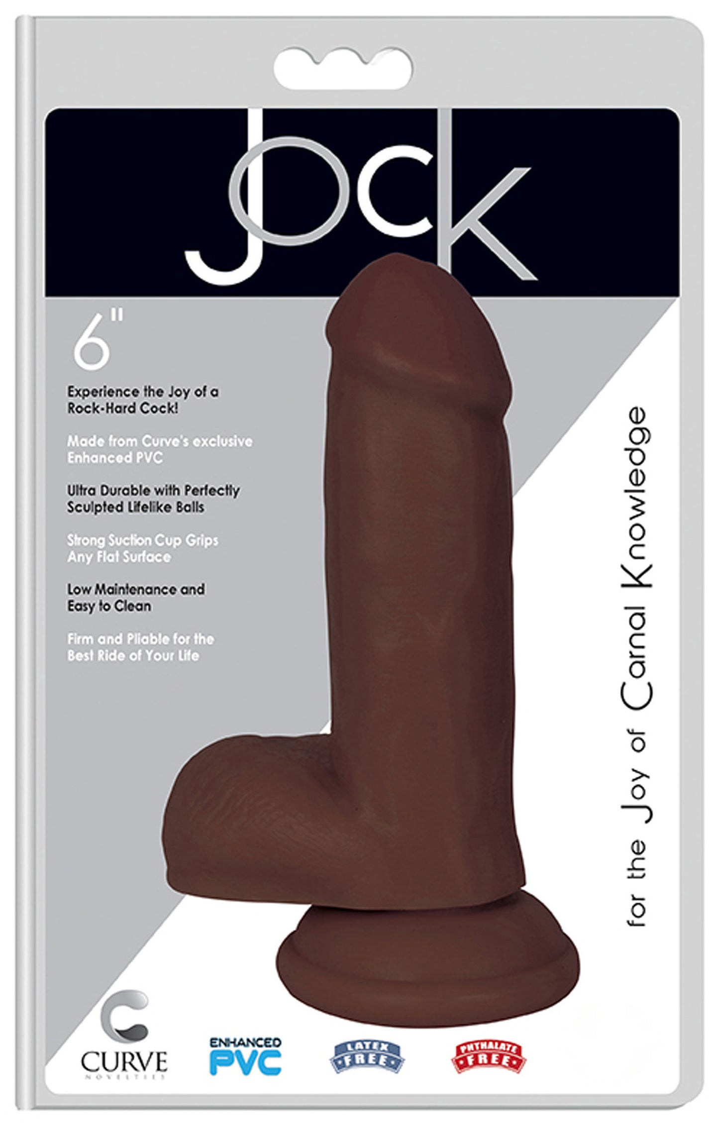 JOCK 6 Inch Dong with Balls Brown - UABDSM