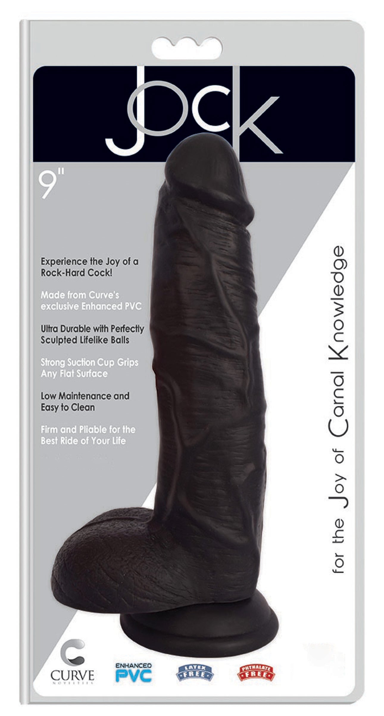 JOCK 9 Inch Dong with Balls Black - UABDSM