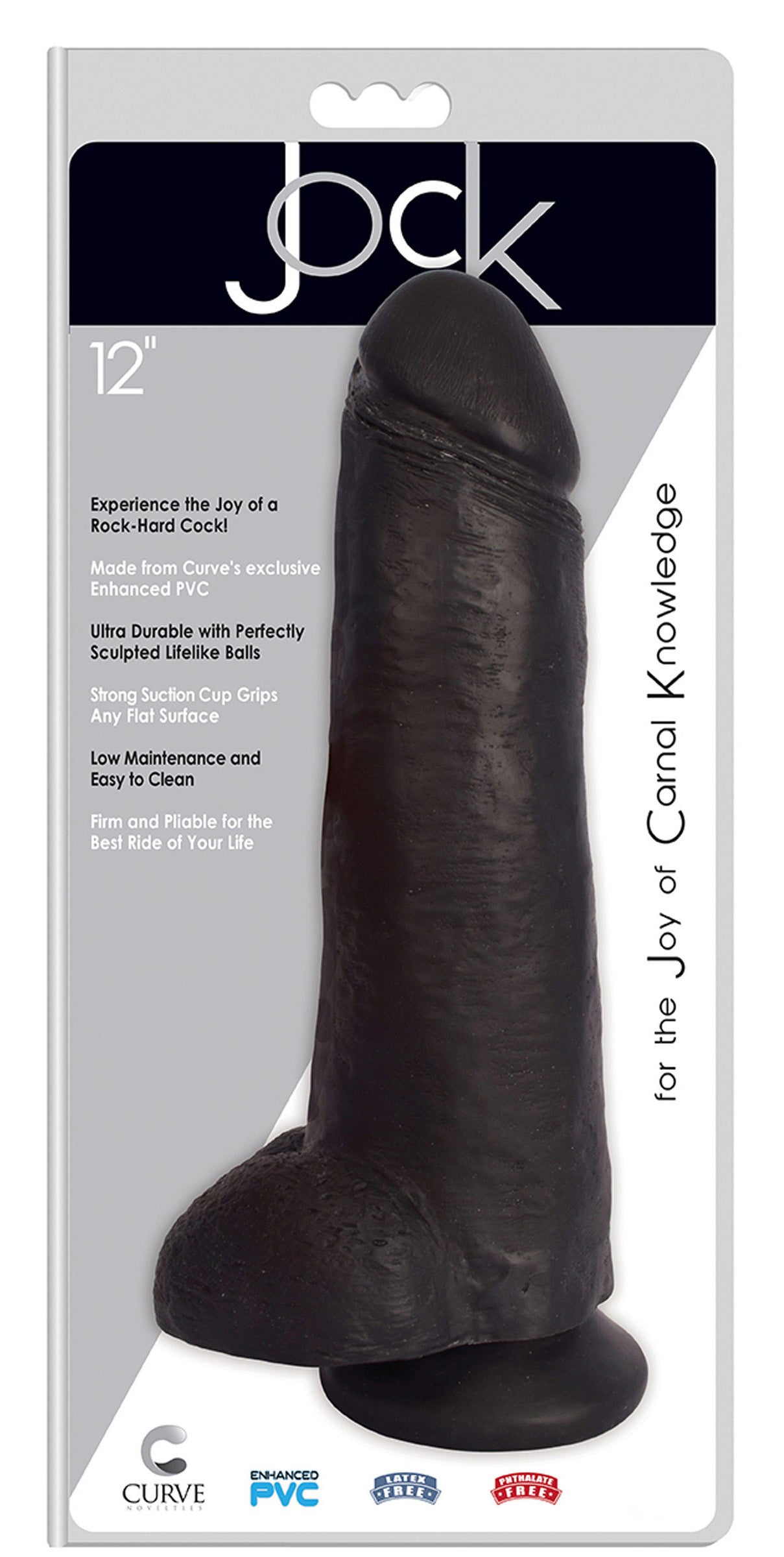 JOCK 12 Inch Dong with Balls Black - UABDSM