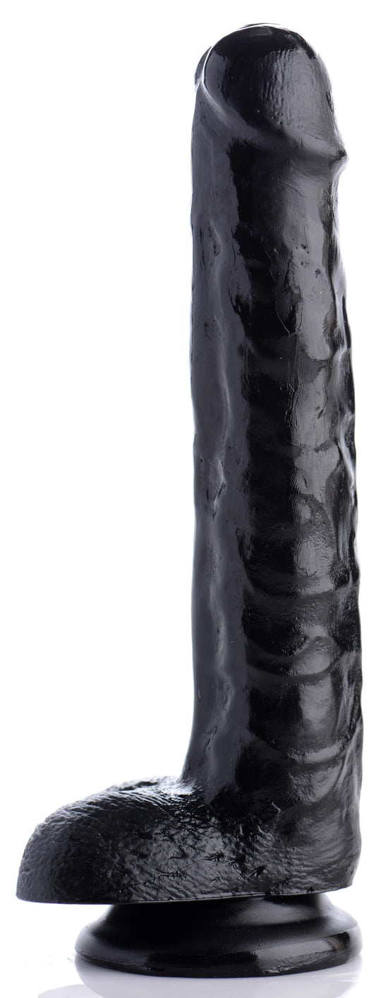 8 Inch Slim Dildo with Balls- Black 8 Inch Slim Dildo with Balls- Black - UABDSM