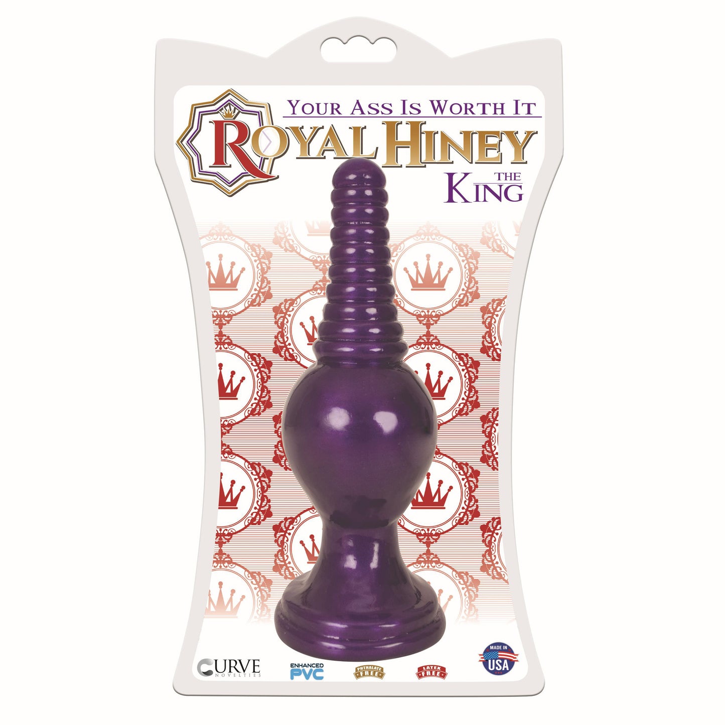 The King Ribbed Tip Anal Plug – Purple - UABDSM