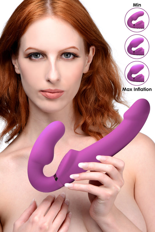 Worlds First Remote Control Inflatable Vibrating Silicone Ergo Fit Strapless Strap-On Worlds First Remote Control Inflatable Vibrating Silicone Ergo Fit Strapless Strap-On - UABDSM