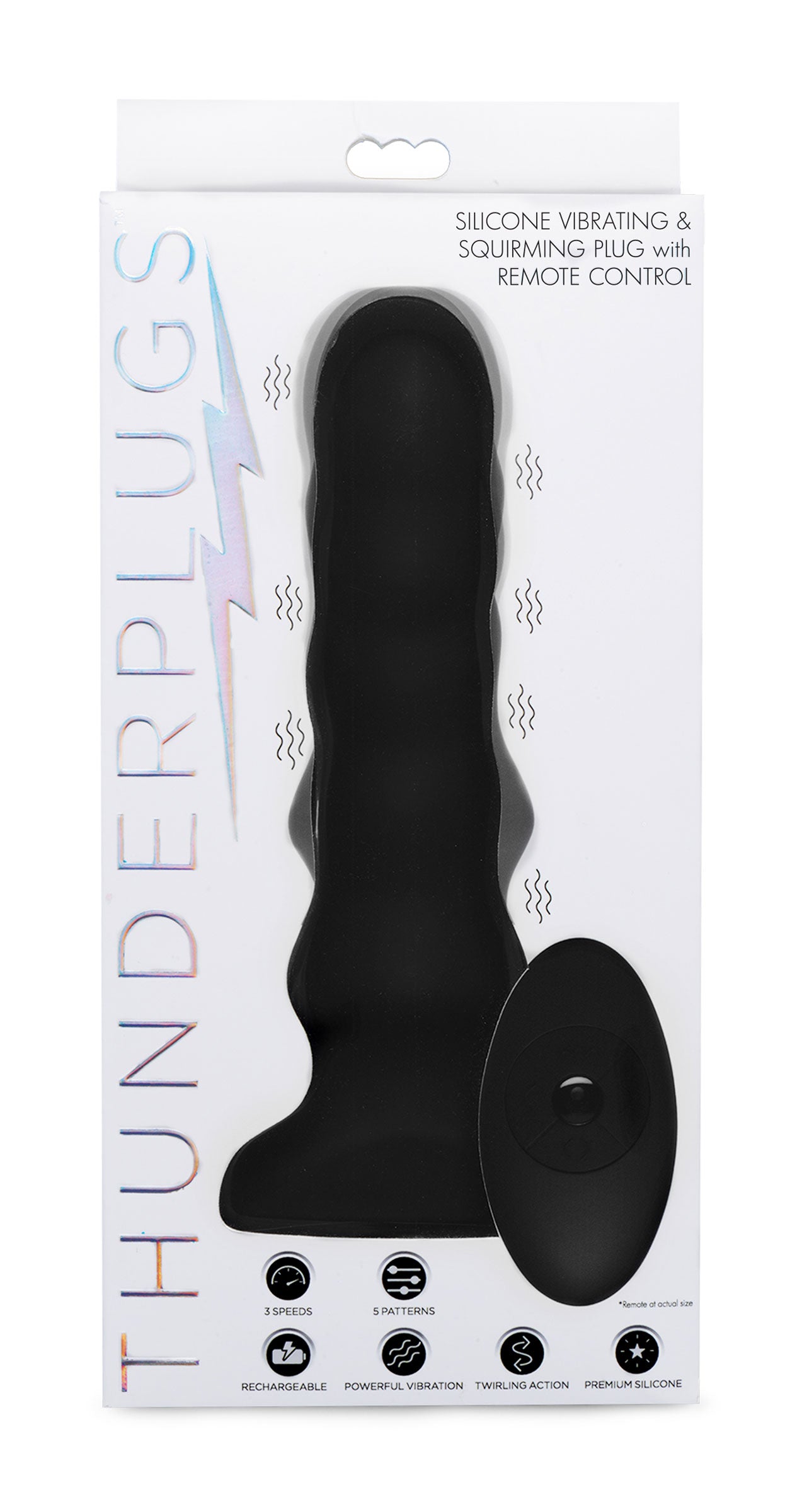 Silicone Vibrating and Squirming Plug with Remote Control - UABDSM