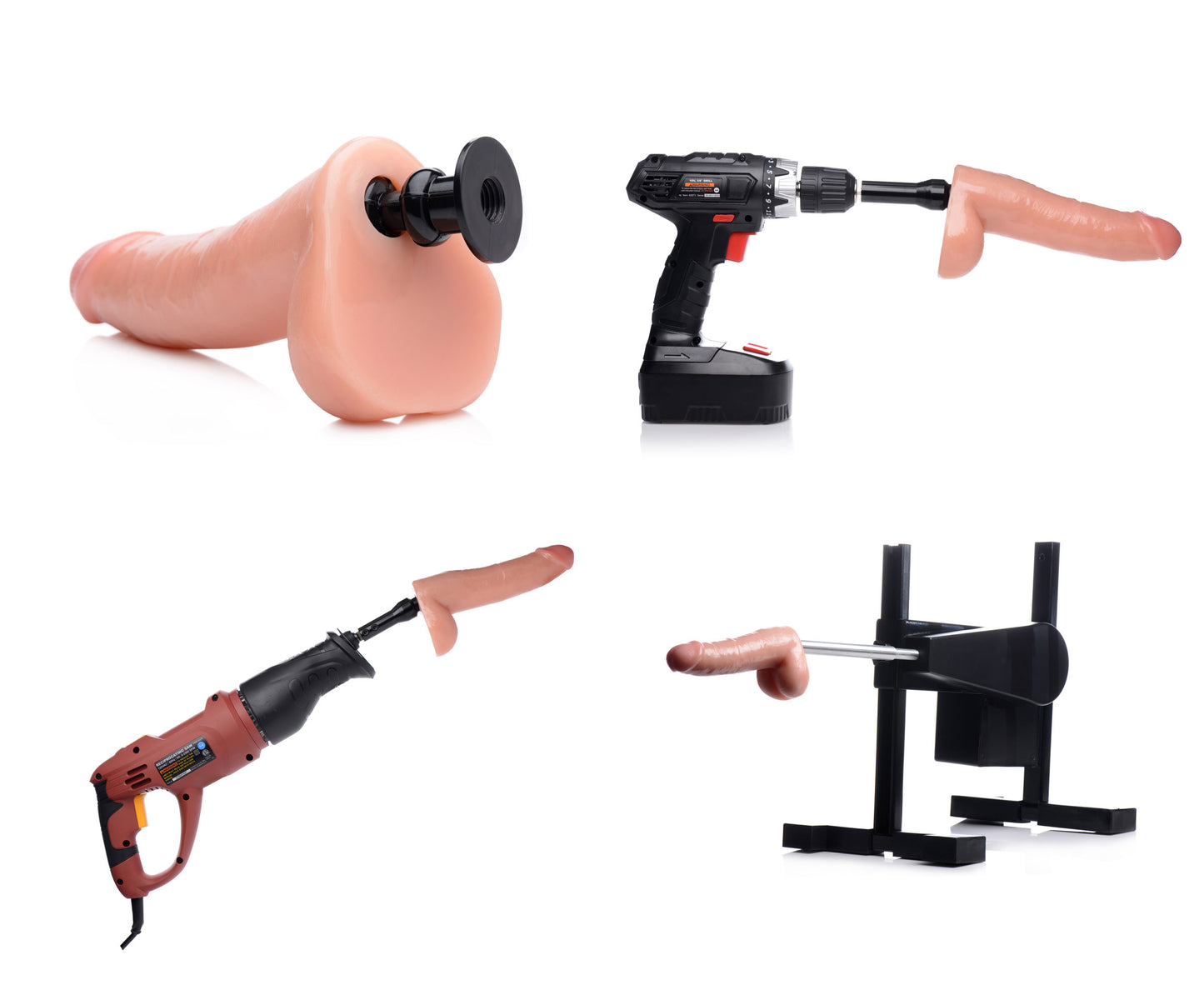 8 Inch Cock Lock Dildo with Balls - UABDSM