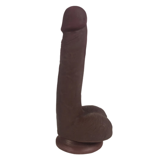 Easy Riders 7 Inch Dual Density Dildo With Balls - Brown Easy Riders 7 Inch Dual Density Dildo With Balls - Brown - UABDSM