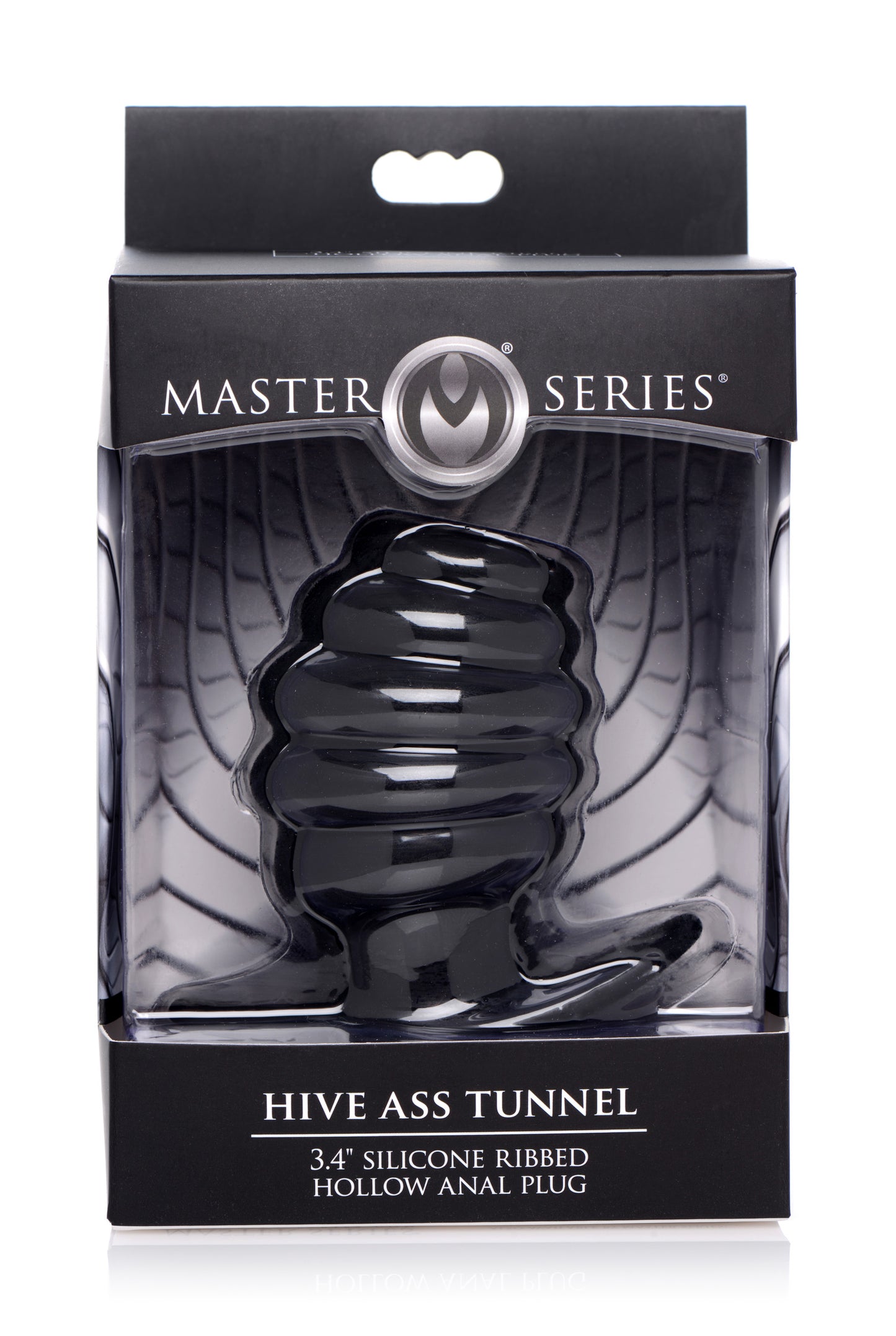 Hive Ass Tunnel Silicone Ribbed Hollow Anal Plug - Medium - UABDSM