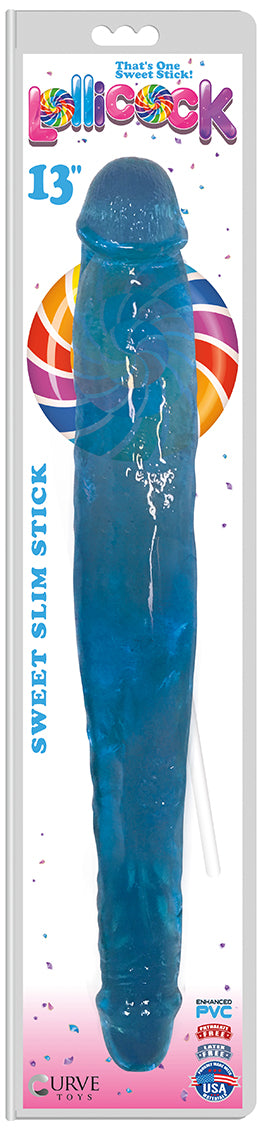 Lollicock Sweet Slim Stick Double Dildo - Blue - UABDSM