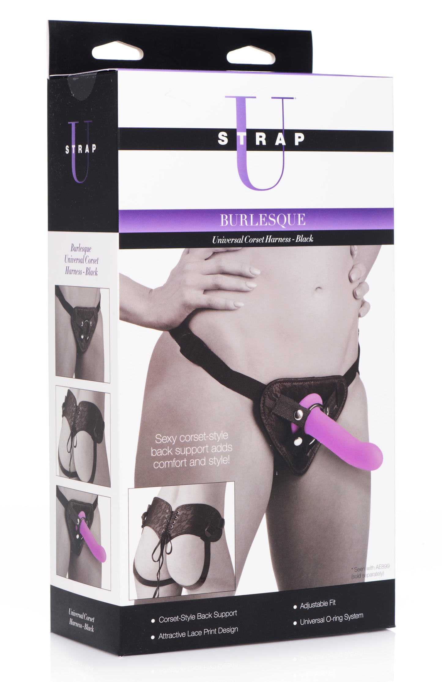 Burlesque Universal Corset Harness - Black - UABDSM