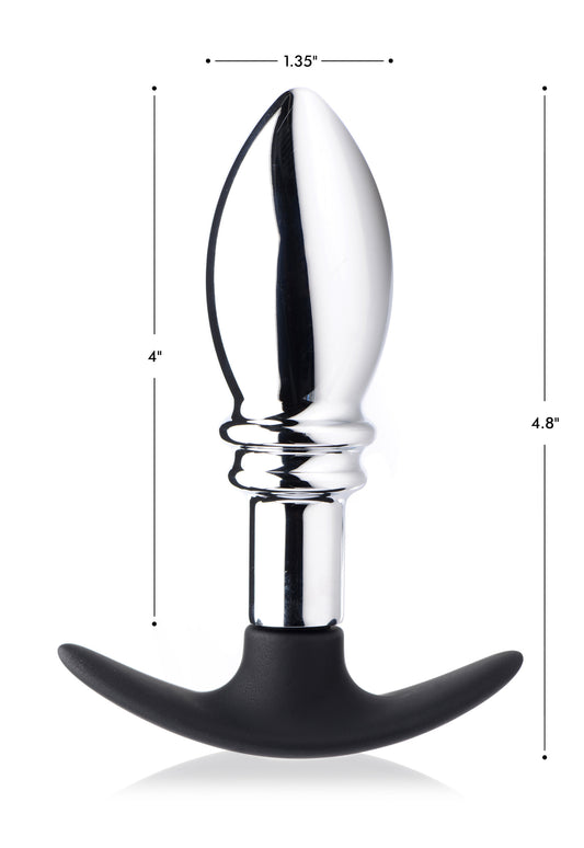 Dark Stopper Metal and Silicone Anal Plug - UABDSM