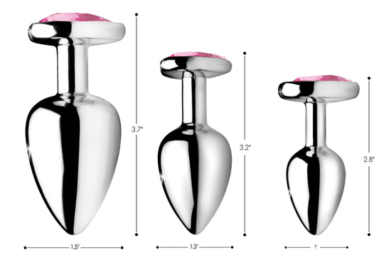 Pink Heart Anal Plug Set - UABDSM