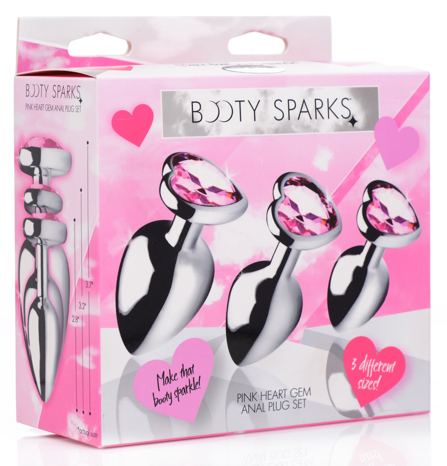 Pink Heart Anal Plug Set - UABDSM