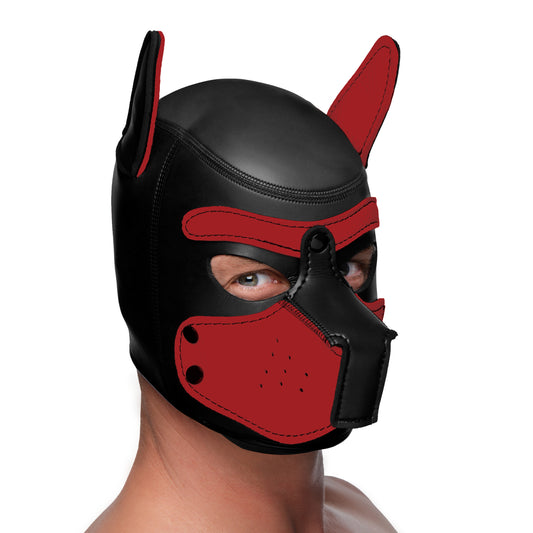 Spike Neoprene Puppy Hood - Red Spike Neoprene Puppy Hood - Red - UABDSM