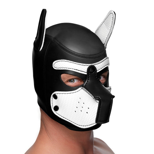 Spike Neoprene Puppy Hood - White Spike Neoprene Puppy Hood - White - UABDSM