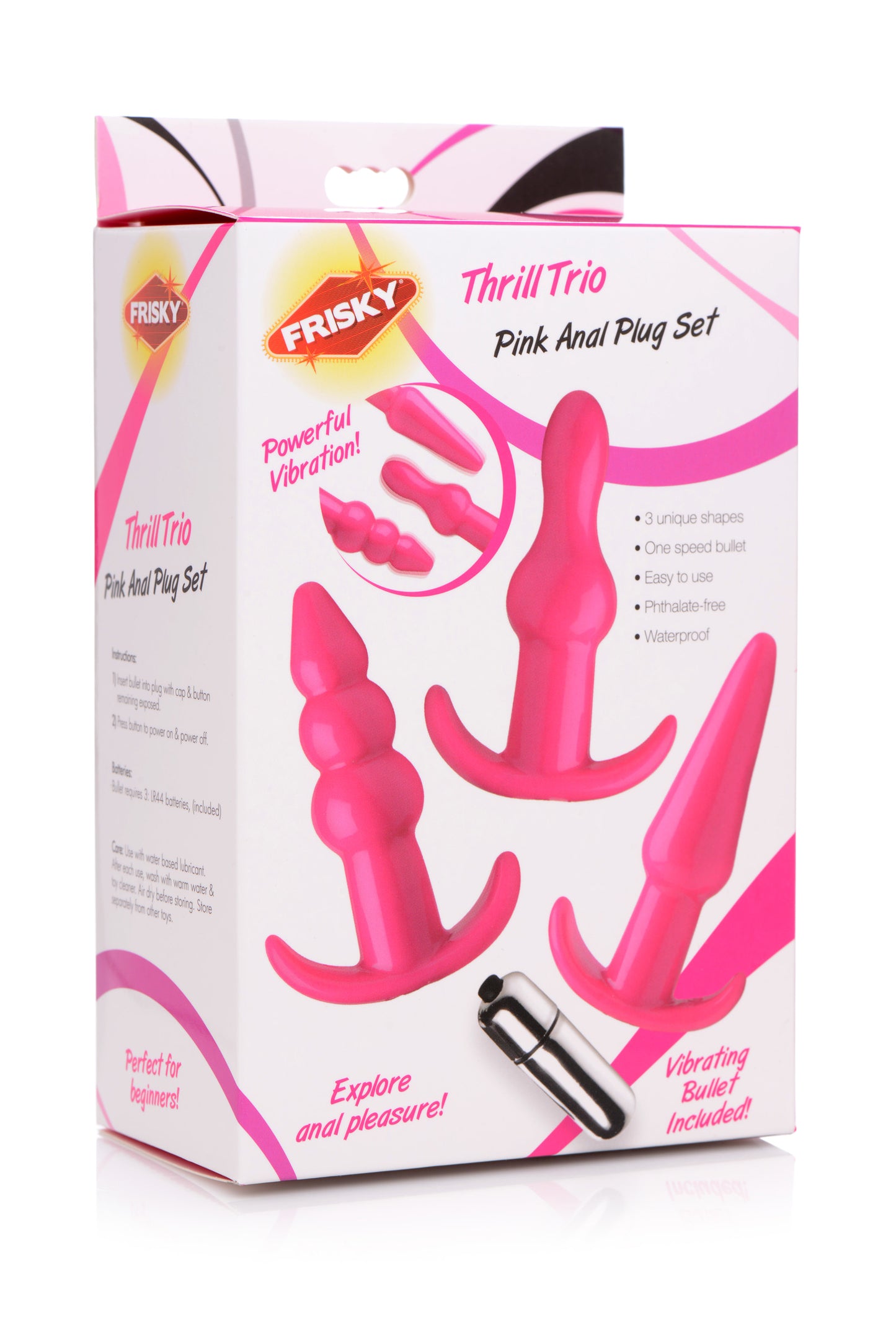 Thrill Trio Anal Plug Set - Pink - UABDSM