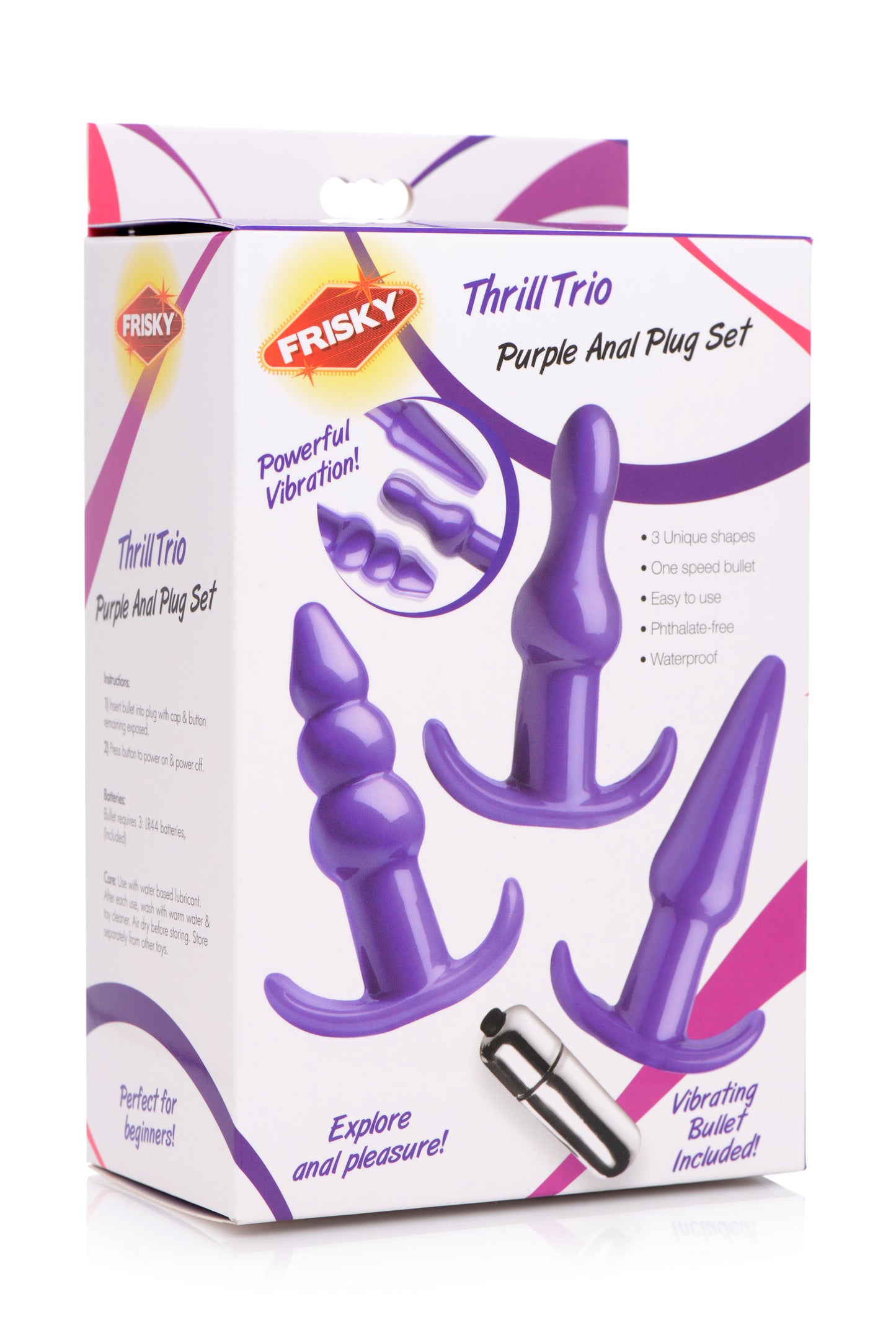 Thrill Trio Anal Plug Set - Purple - UABDSM