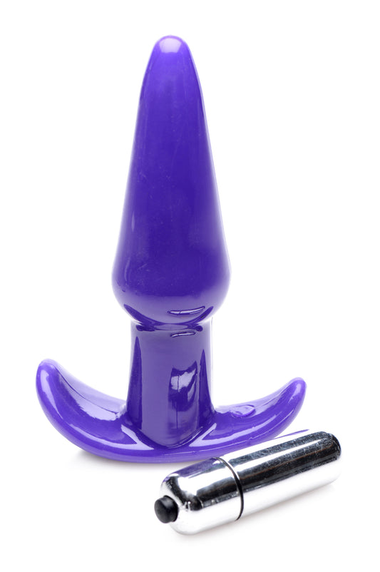 Smooth Vibrating Anal Plug - Purple - UABDSM