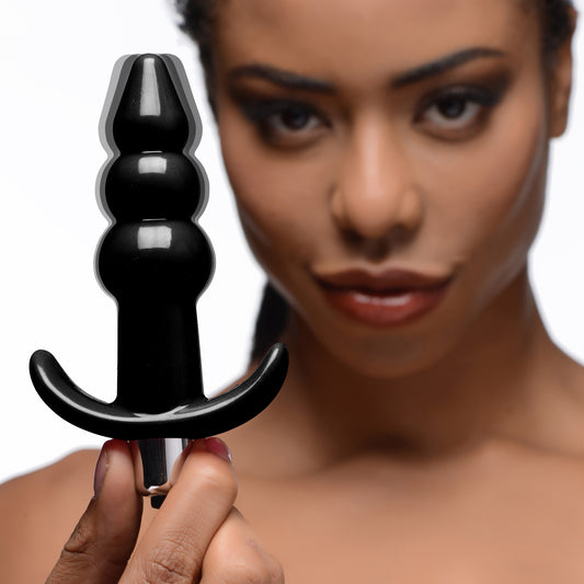Ribbed Vibrating Butt Plug - Black Ribbed Vibrating Butt Plug - Black - UABDSM