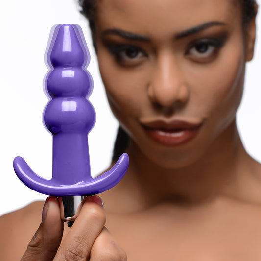 Ribbed Vibrating Butt Plug - Purple Ribbed Vibrating Butt Plug - Purple - UABDSM