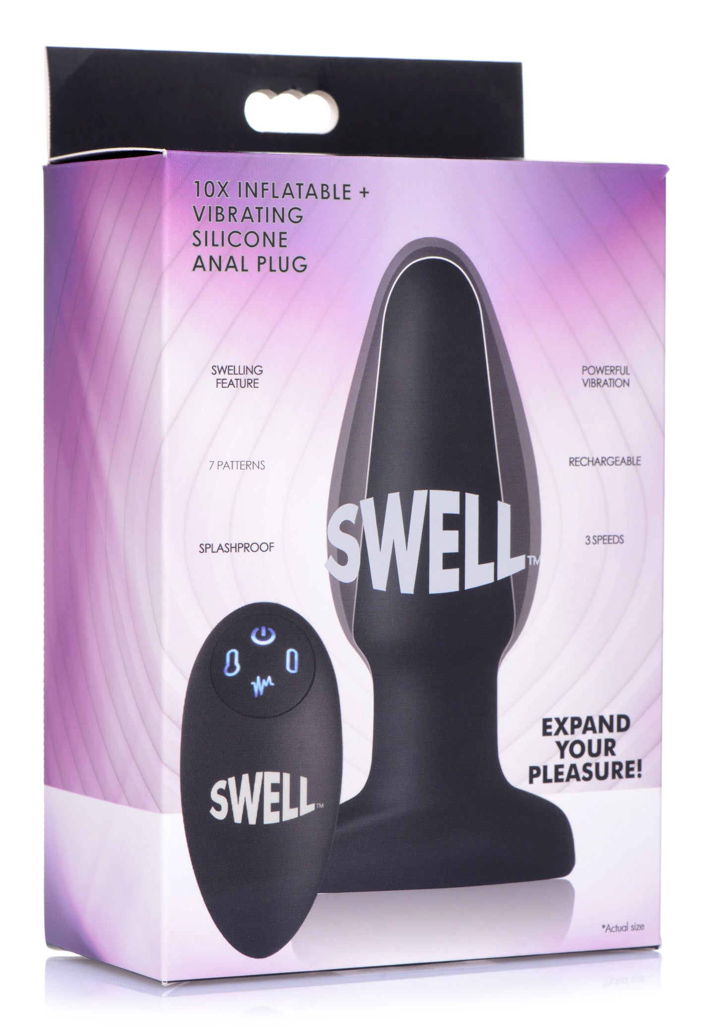 Worlds First Remote Control Inflatable 10X Vibrating Silicone Anal Plug - UABDSM