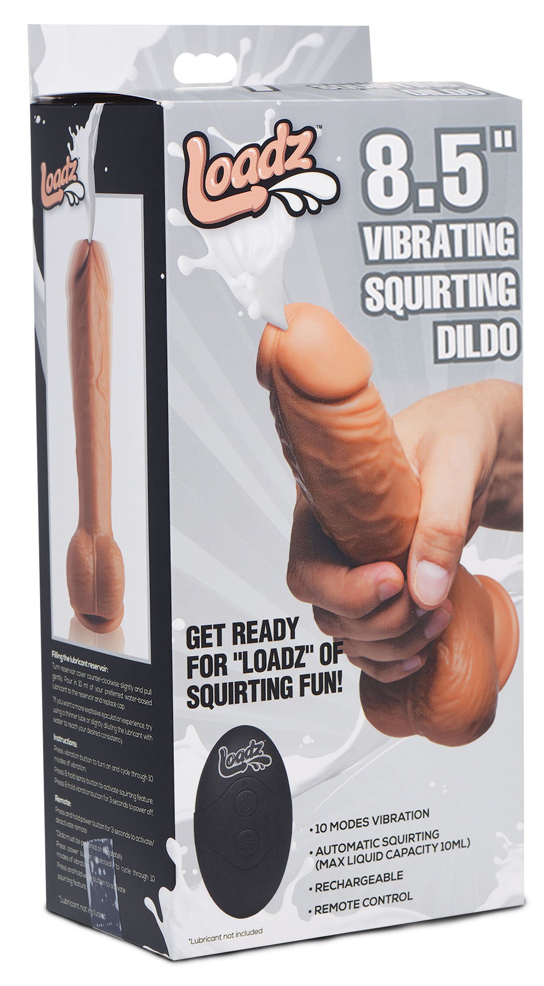 8.5 Inch Vibrating Squirting Dildo with Remote Control - Medium - UABDSM