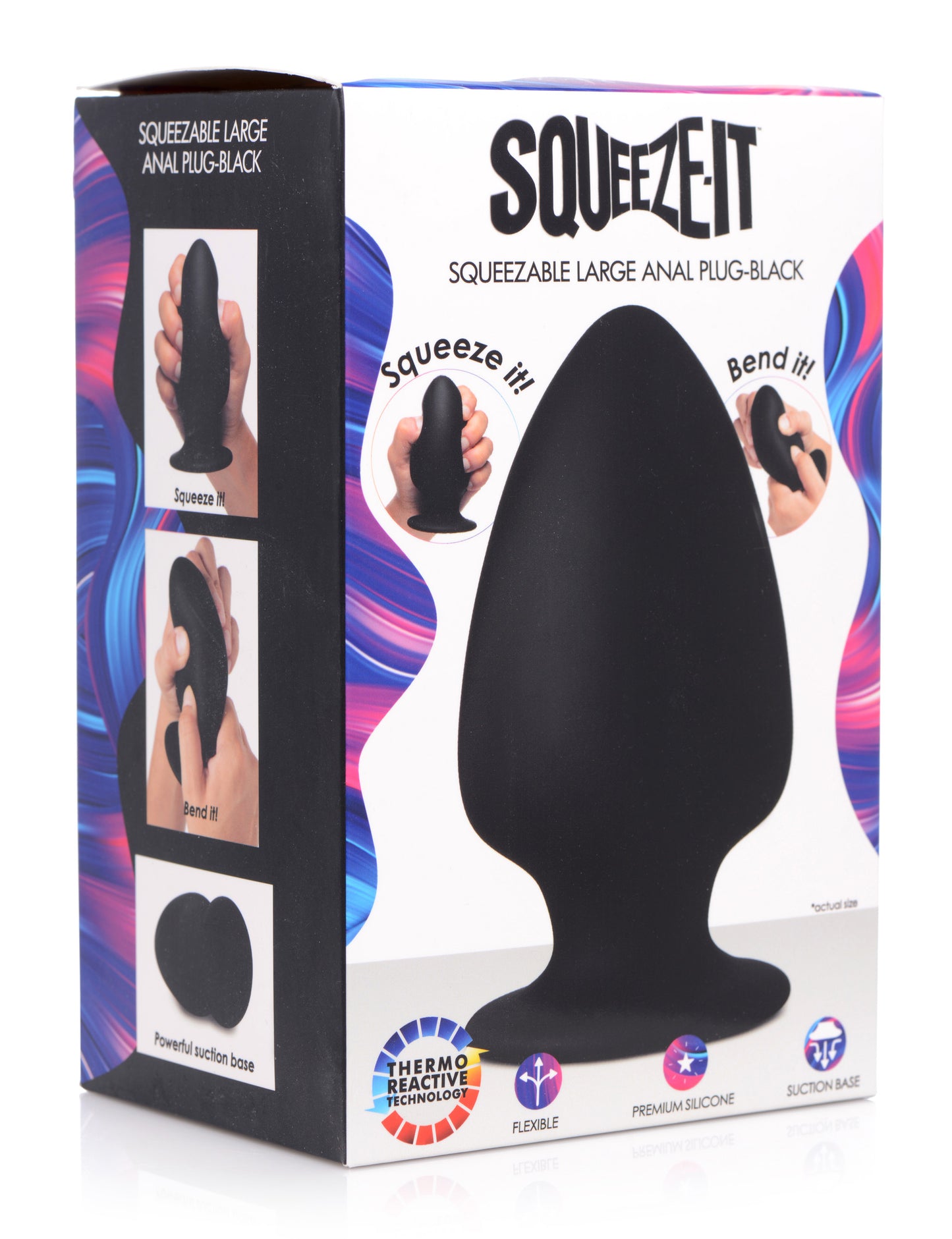 Squeezable Silicone Anal Plug - Large - UABDSM