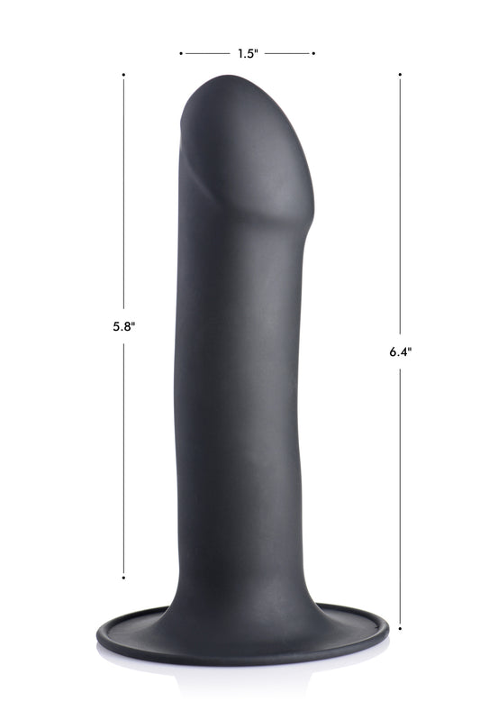 Squeezable Phallic Dildo - Black - UABDSM